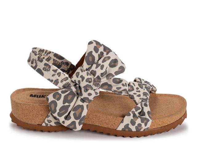 Women's MUK LUKS Pansy Sandals in Leopard color