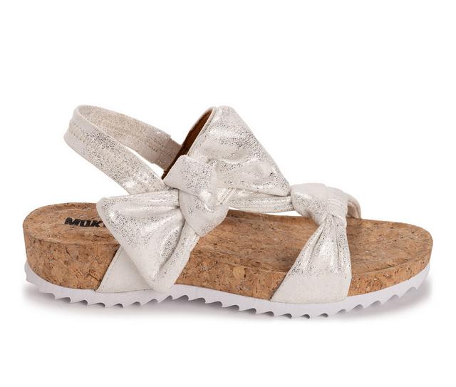 Women's MUK LUKS Pansy Sandals in Silver color