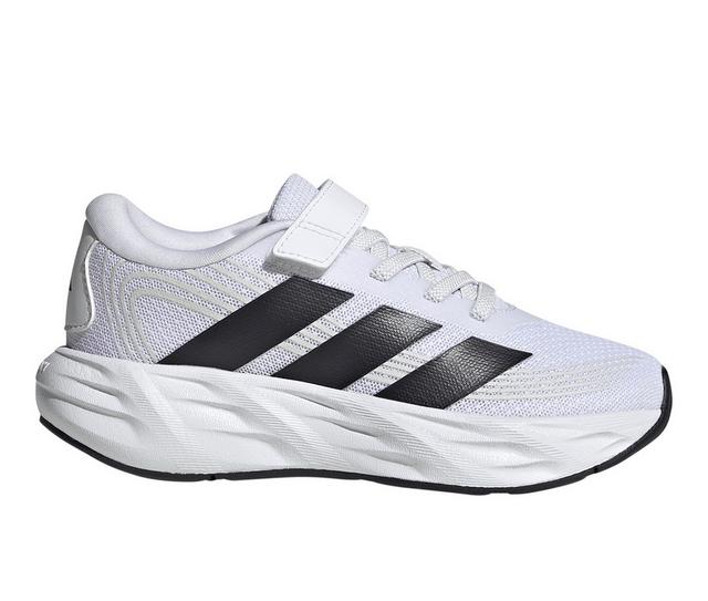 Boys' Adidas Little Kid Galaxy 8 Running Shoes in Wht/Blk/Gry color