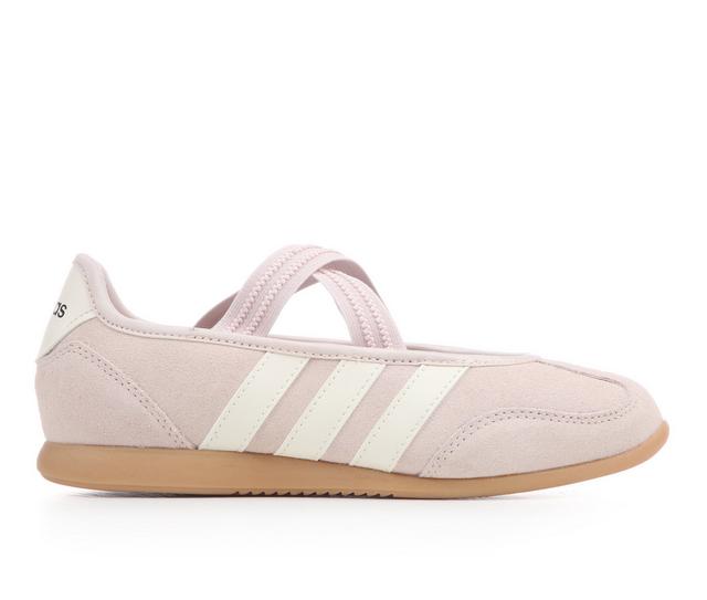 Girls' Adidas Barreda Mary Jane Suede Junior Girls Flats in Putty/Mauve/Gum color