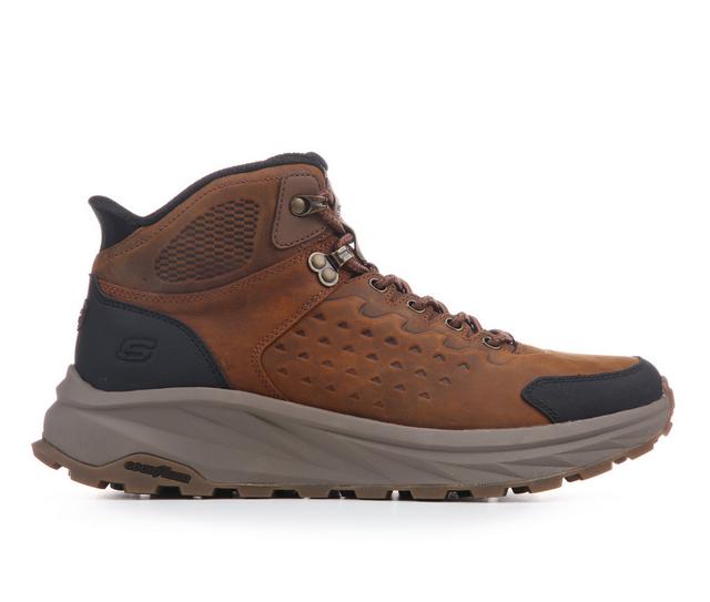 Men's Skechers 205898 Rexen Ranger Hiking Boots in Dark Brown Leat color