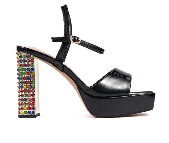 Women's Lady Couture Pretty Dress Sandals in Black color