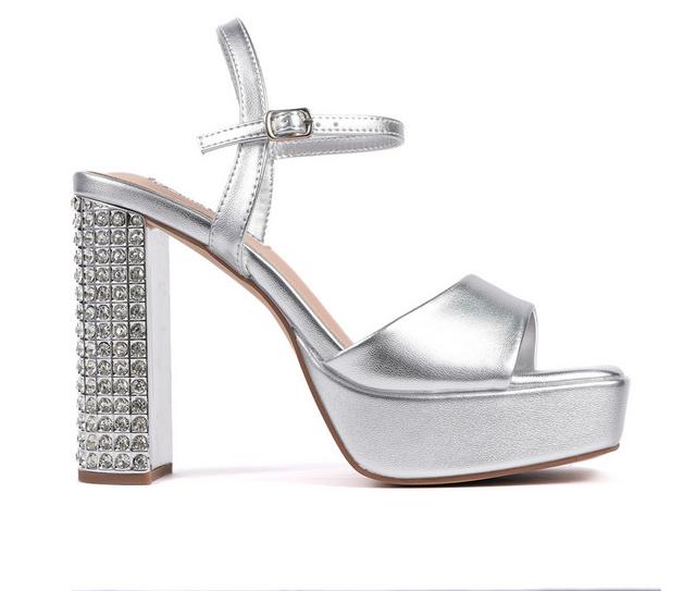 Women's Lady Couture Pretty Dress Sandals in Silver color