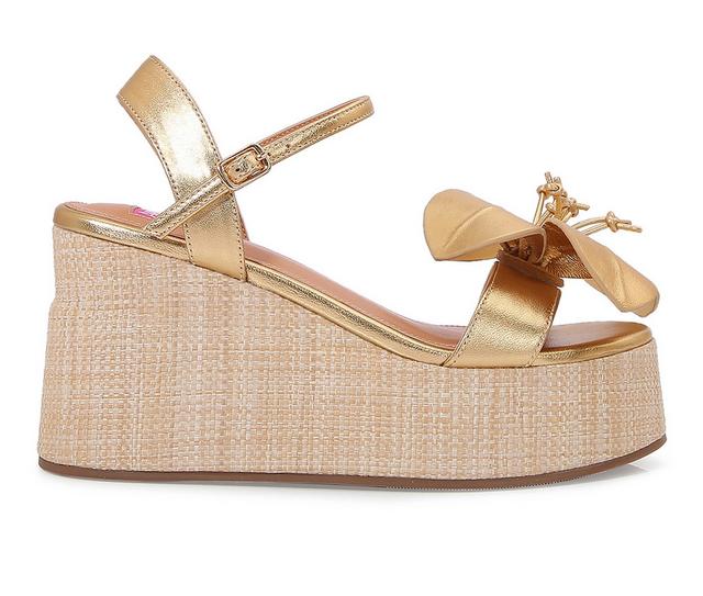 Women's Ashley Kahen Tulip Platform Sandals in Gold color