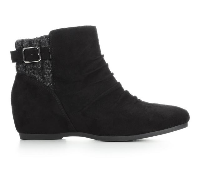 Women's Blue Aura Bindi Booties in Black color