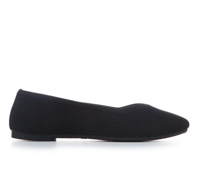 Women's MIA Coralie Flats in Black Knit color