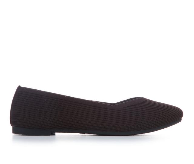 Women's MIA Coralie Flats in Chocolate Knit color