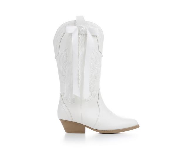 Girls' Sugar Little Kid & Big Kid SGK Tammy Bow Cowboy Boots in White color