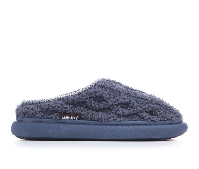 MUK LUKS Janna Clog Slippers in Navy color