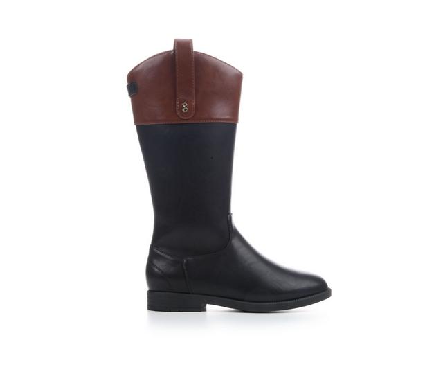 Girls' Sam & Libby Little Kid & Big Kid Equesty Knee High Boots in Black/Tan color