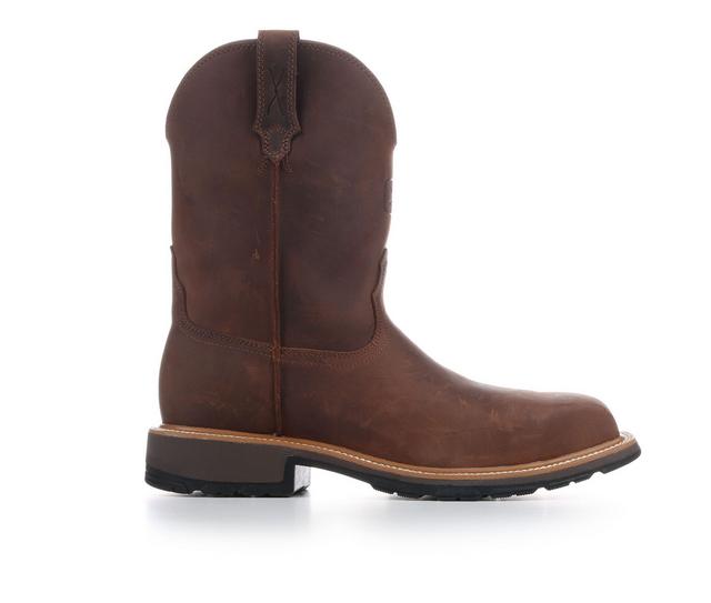 Men's TWISTED X 10" Cowboy Work Boots in Dark Brown color