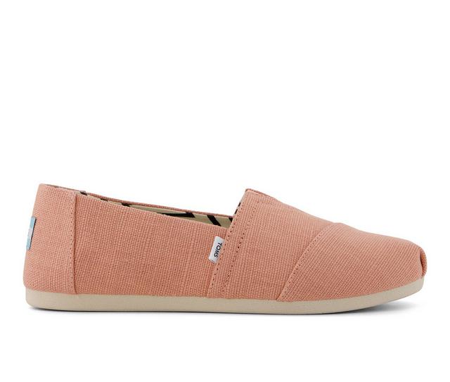 Women's TOMS Alpargata Classic Espadrille Flats in Medium Pink color