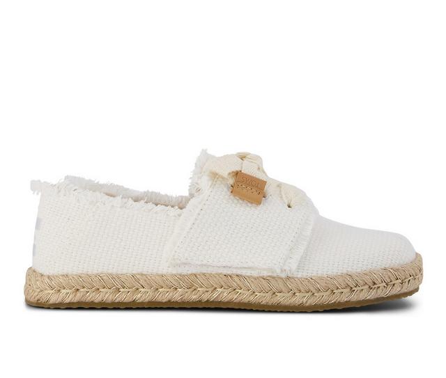 Kids' TOMS Little Kid & Big Kid Carolina Lace Up in White color