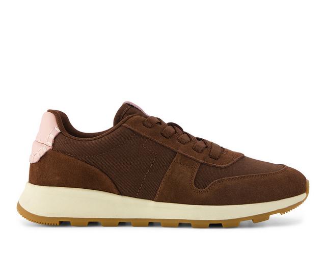 Women's TOMS Trvl Lite Retro Sneakers in Dark Brown color