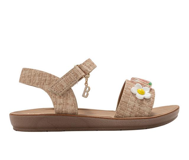 Girls' Bebe Little Kid Bea Sandals in Tan color