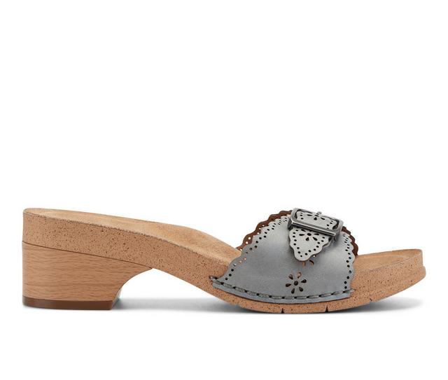 Women's Earth Origins Haisly Heeled Sandals in Light Blue Fog color