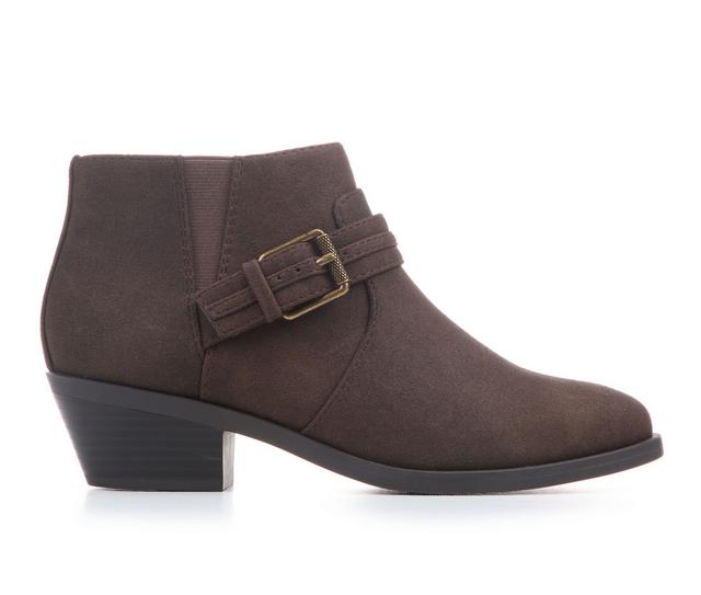 Women's Blue Aura Oscar Booties in Chocolate color