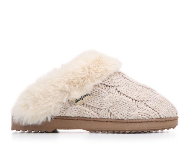 Dearfoams NICKI KNIT SCUFF Slippers in OATMEAL color