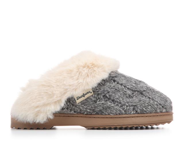 Dearfoams NICKI KNIT SCUFF Slippers in GREY color