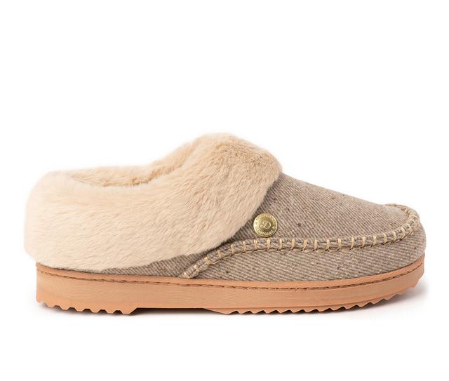 Dearfoams NYLA MOC TOE Slippers in Fossil color