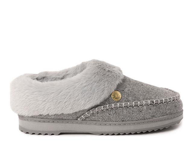 Dearfoams NYLA MOC TOE Slippers in Heather Grey color