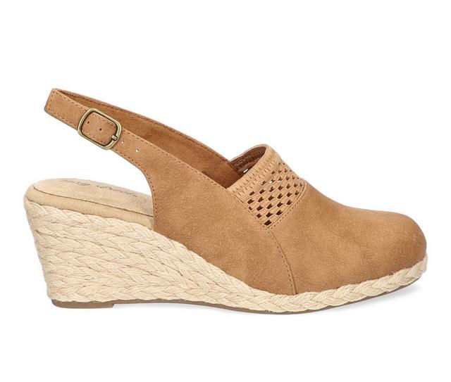 Women's Easy Street Aloha Wedges in Tan color