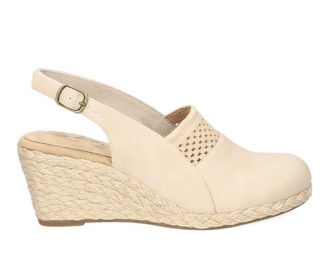 Women's Easy Street Aloha Wedges in Bone color