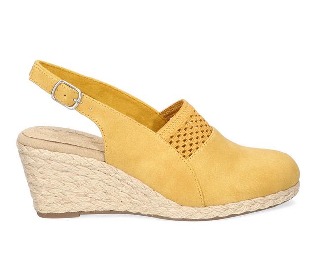 Women's Easy Street Aloha Wedges in Yellow color
