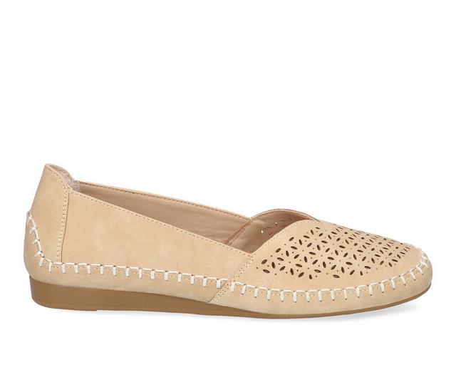 Women's Easy Street Amity Flats in Natural Perf color