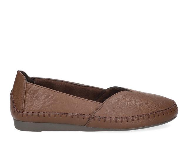 Women's Easy Street Amity Flats in Brown color