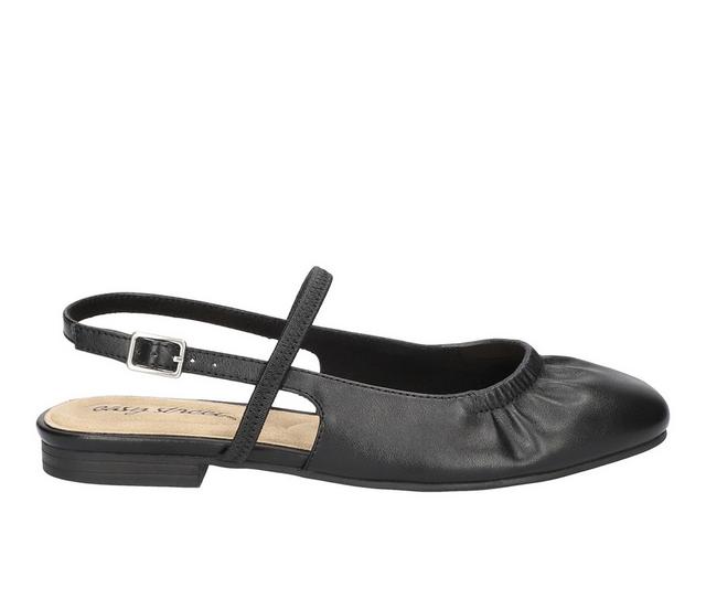 Women's Easy Street Blake Flat Sandals in Black color