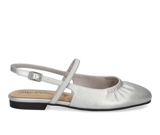 Women's Easy Street Blake Flat Sandals in Silver color