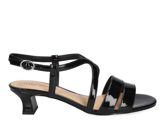 Women's Easy Street Blissful Dress Sandals in Black Patent color