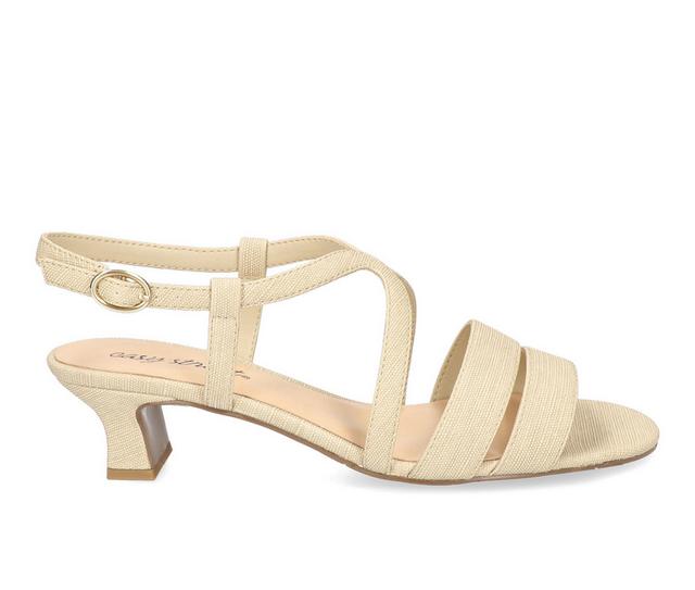 Women's Easy Street Blissful Dress Sandals in Natural Linen color