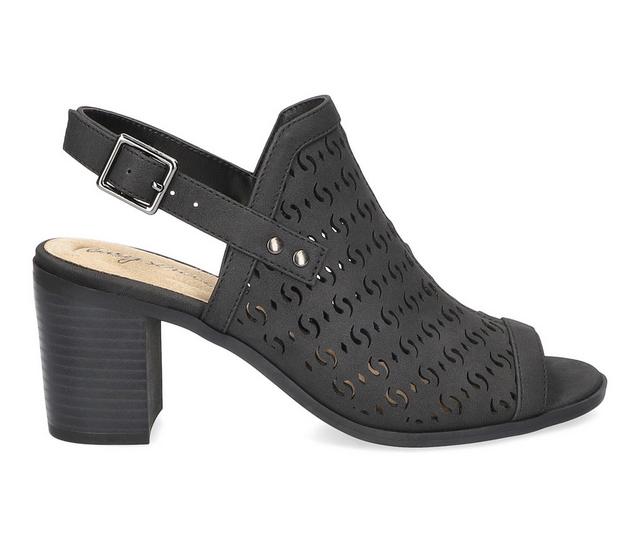 Women's Easy Street Chellie Heeled Sandals in Black color