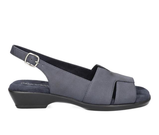 Women's Easy Street Corbett Dress Sandals in Navy color