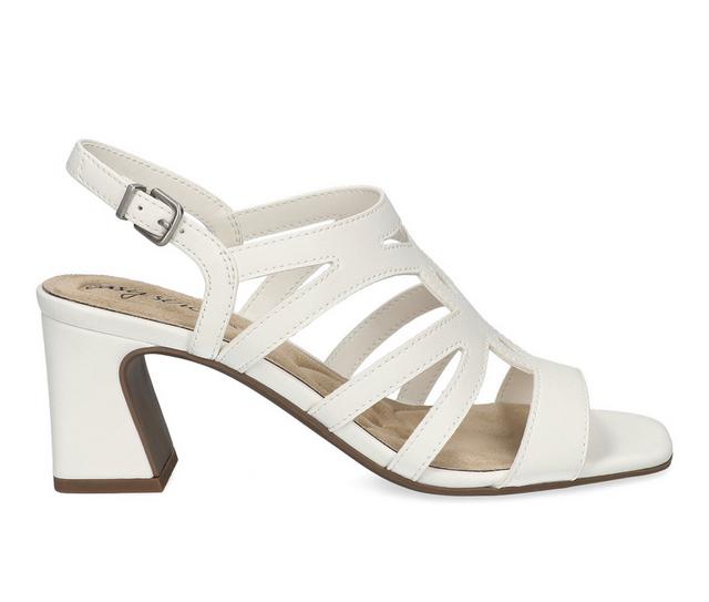 Women's Easy Street Divine Heeled Sandals in White color