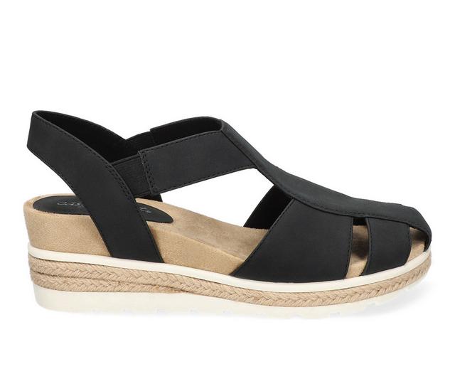 Women's Easy Street Freeport Wedges in Black color