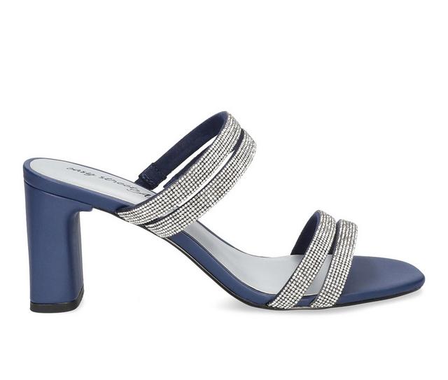 Women's Easy Street Jemma Dress Sandals in Navy Satin color