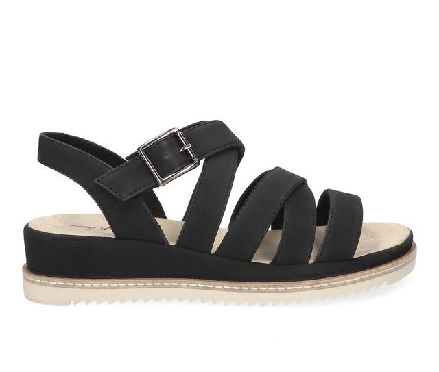 Women's Easy Street Madeline Wedges in Black color