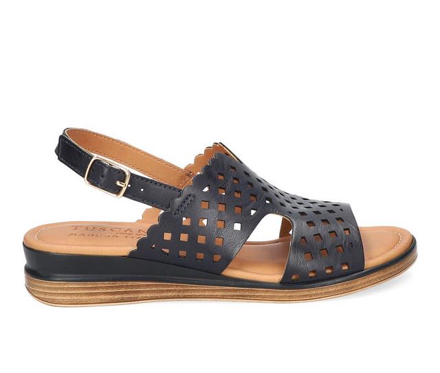 Women's Easy Street Martella Wedges in Navy color