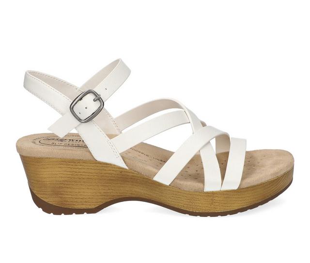 Women's Easy Street Monroe Wedges in White color