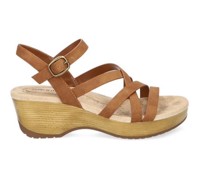 Women's Easy Street Monroe Wedges in Tan color