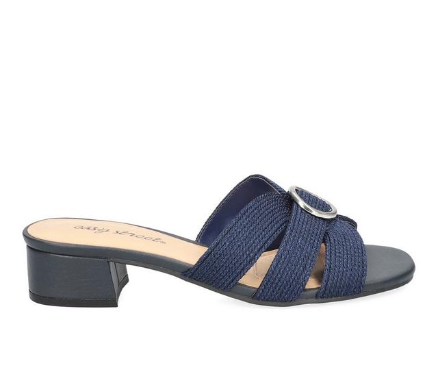 Women's Easy Street Onyx Heeled Sandals in Navy Woven color