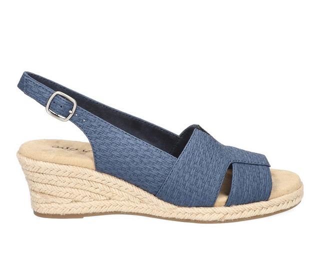 Easy Street Resort Wedges in Navy Woven color