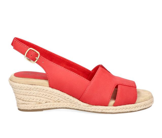 Easy Street Resort Wedges in Red color