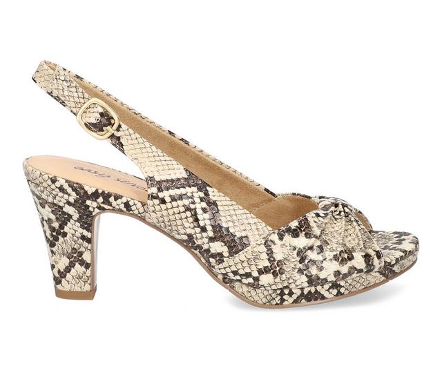 Women's Easy Street Saturn Dress Sandals in Taupe Snake color