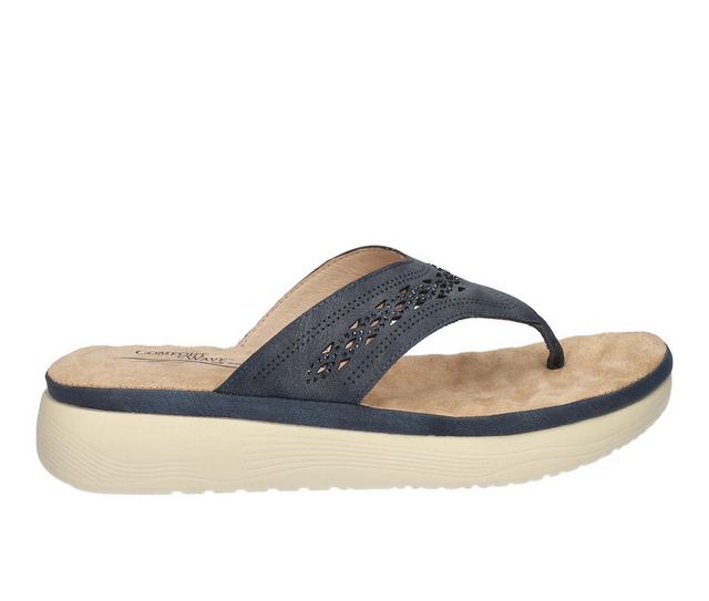 Women's Easy Street Sonny Flip-Flops in Navy color