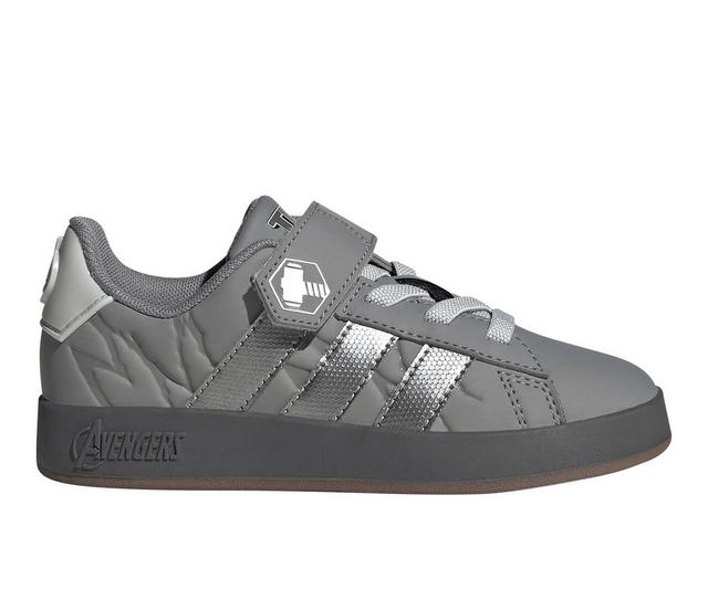 Kids' Adidas Little Kid & Big Kid Grand Court Marvel Avengers Sneakers in Gry/Silv/Gry color