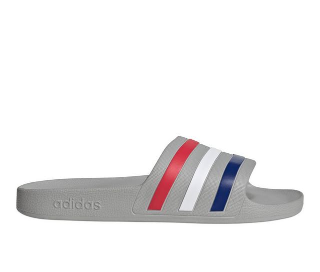 Men's Adidas Adilette Aqua Slides Slides in Medium Grey color